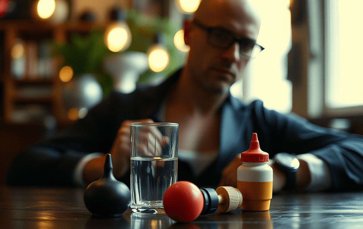 A man and some DIY sex toys